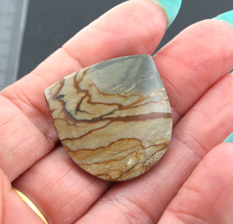 Hand cut Cripple Creek Jasper Cabochon 