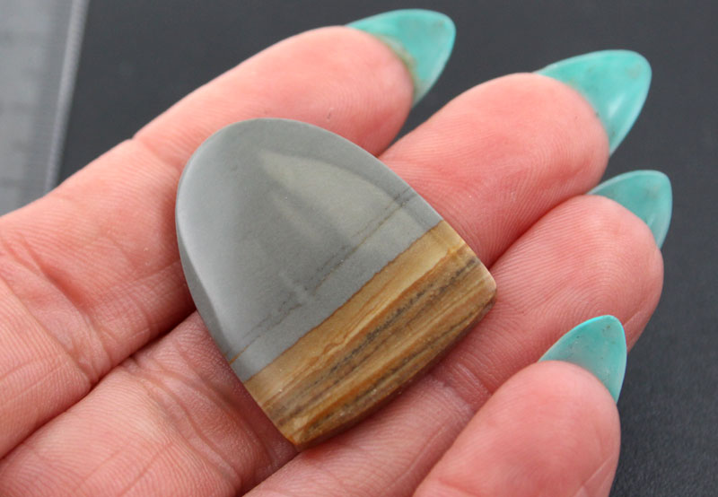 Hand cut Spring Mountain Jasper Cabochon 