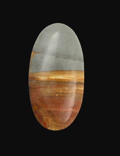 Hand cut Spring Mountain Jasper Cabochon 