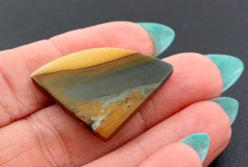 Hand cut Owhyee Jasper cabochon 