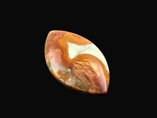 Hand cut Rocky Butte Jasper cabochon 