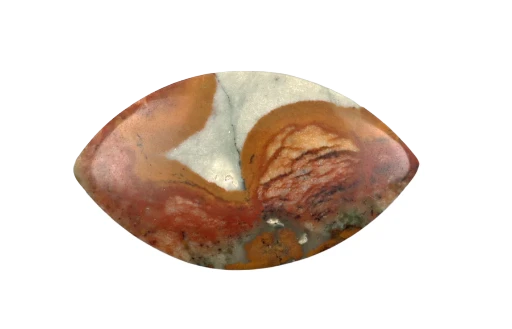 Hand cut Rocky Butte Jasper cabochon 