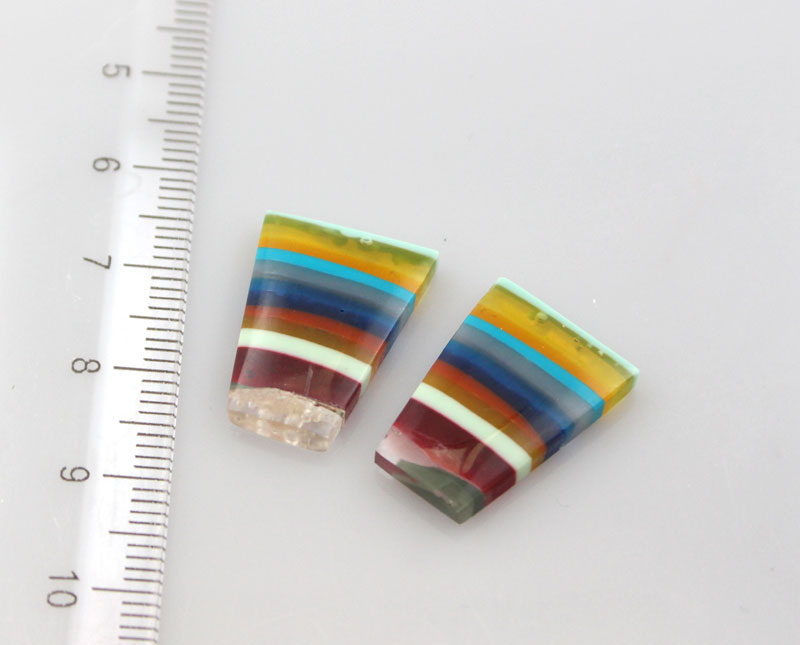 Surfite matched pair of cabochons