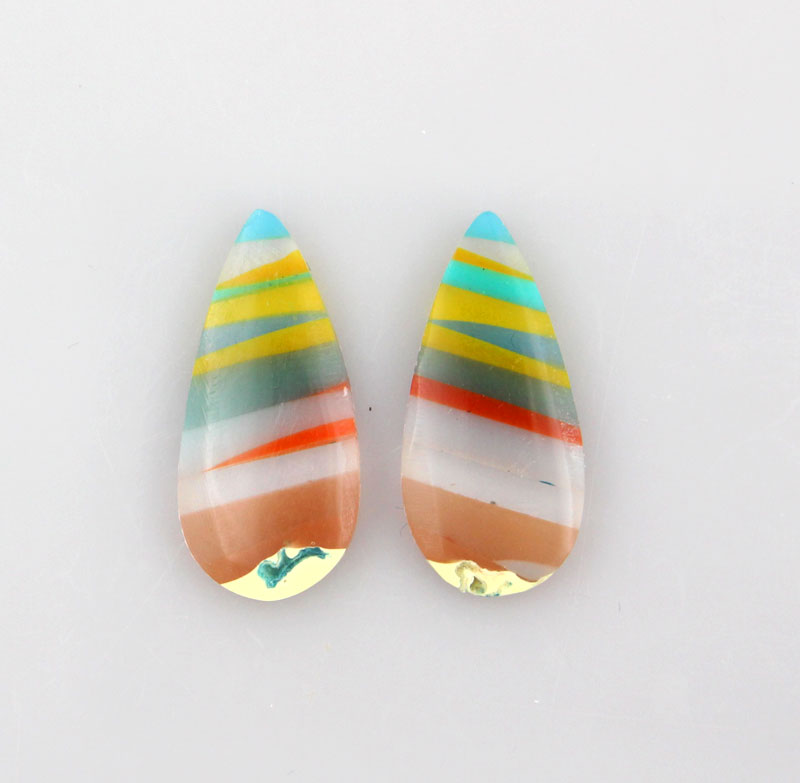 Surfite matched pair of cabochons