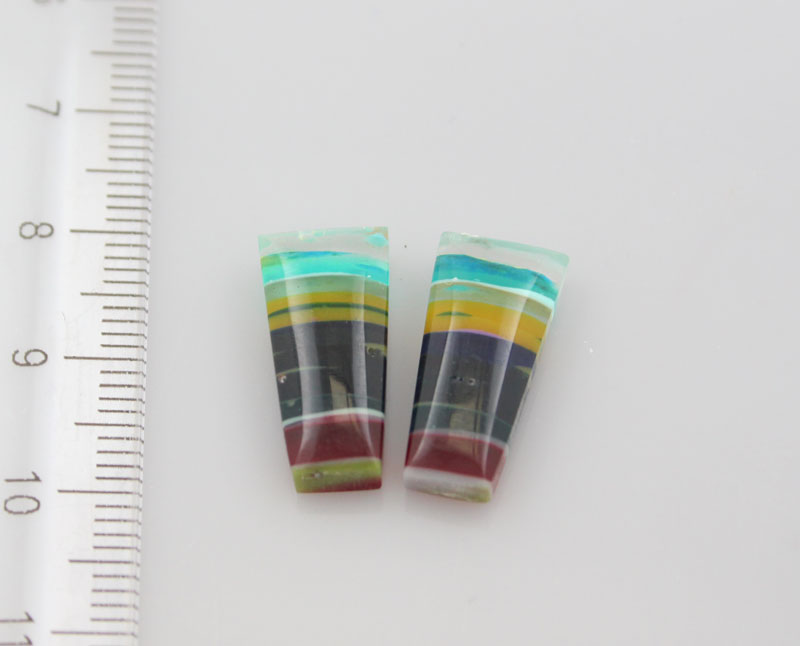 Surfite matched pair of cabochons