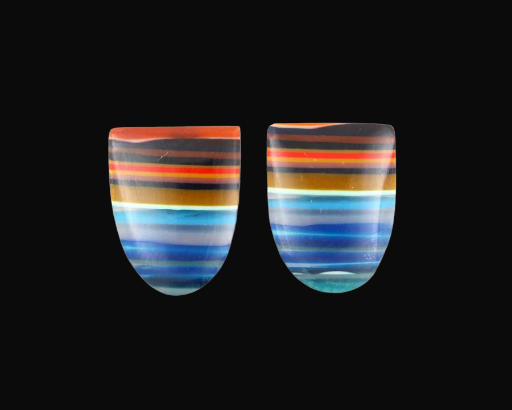 Surfite matched pair of cabochons