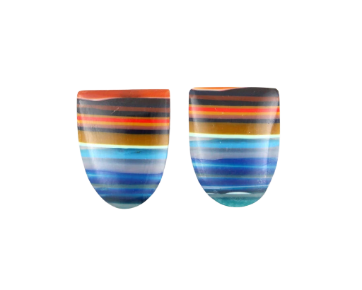 Surfite matched pair of cabochons
