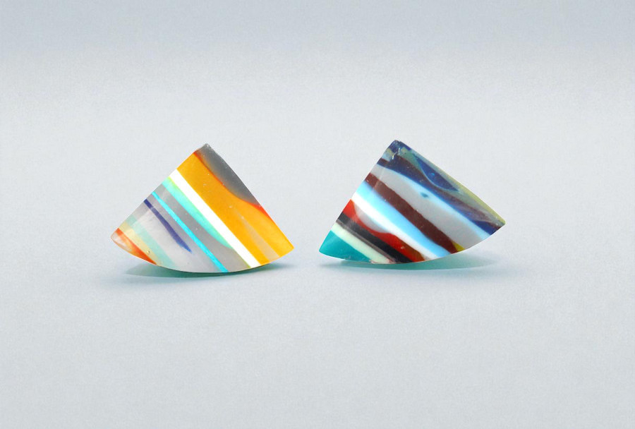 Surfite matched pair of cabochons