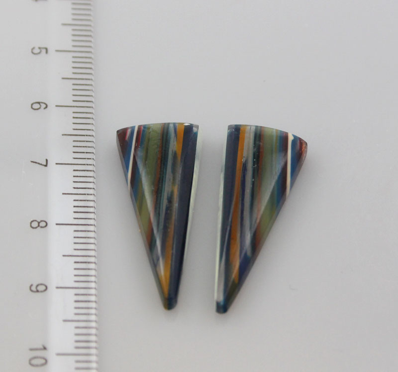 Surfite matched pair of cabochons
