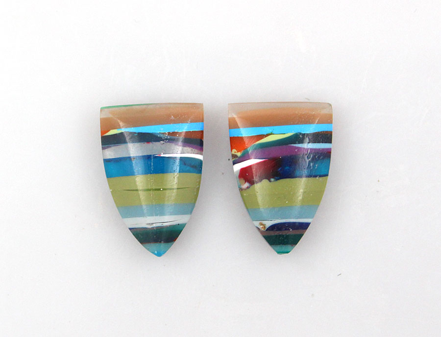 Surfite matched pair of cabochons