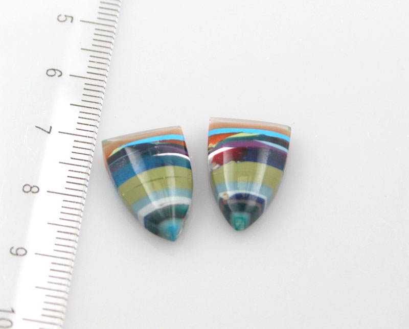 Surfite matched pair of cabochons