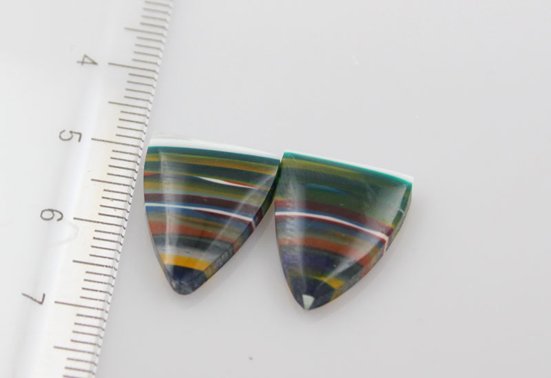 Surfite matched pair of cabochons
