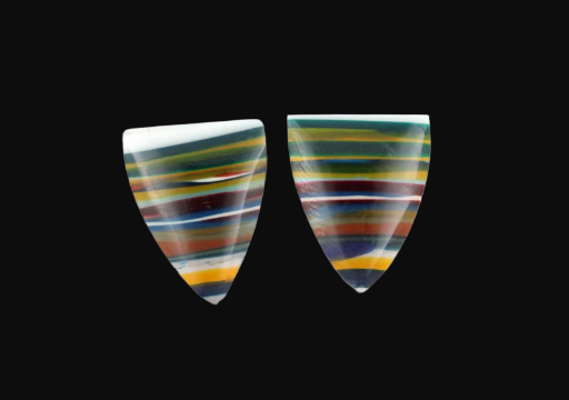 Surfite matched pair of cabochons