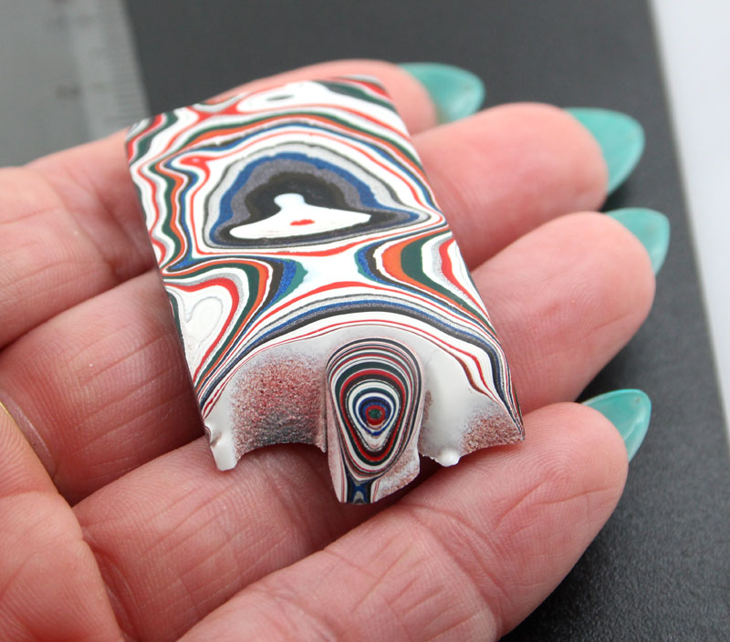 Sculpted hand cut Kenworth Fordite