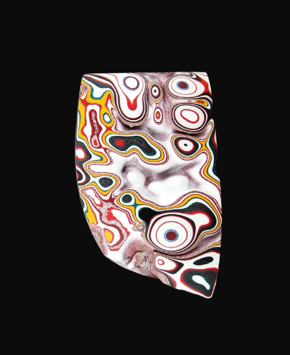 Sculpted hand cut Kenworth Fordite