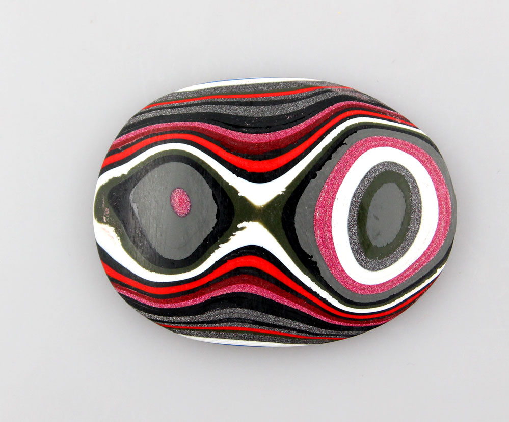 Hand Cut Metallic Pink Jeep Fordite 