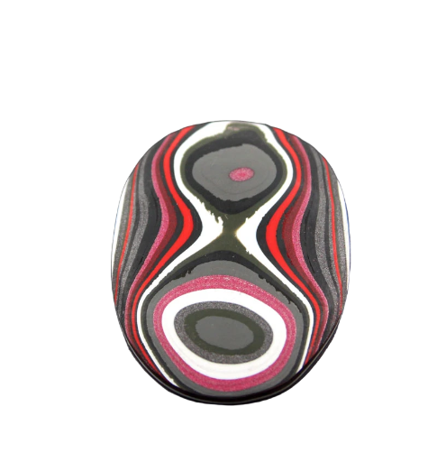 Hand Cut Metallic Pink Jeep Fordite 