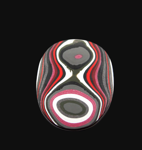 Hand Cut Metallic Pink Jeep Fordite 