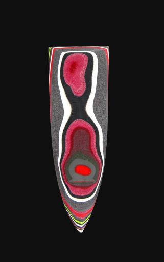 Hand Cut Metallic Pink Jeep Fordite 