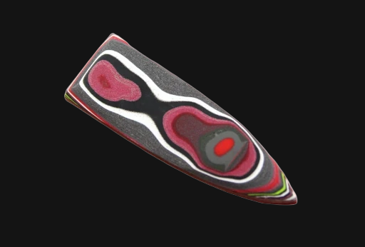 Hand Cut Metallic Pink Jeep Fordite 