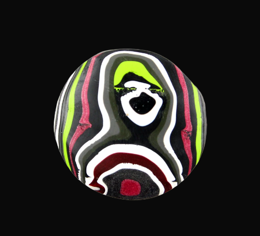 Hand Cut Metallic Pink and Lime Jeep Fordite 
