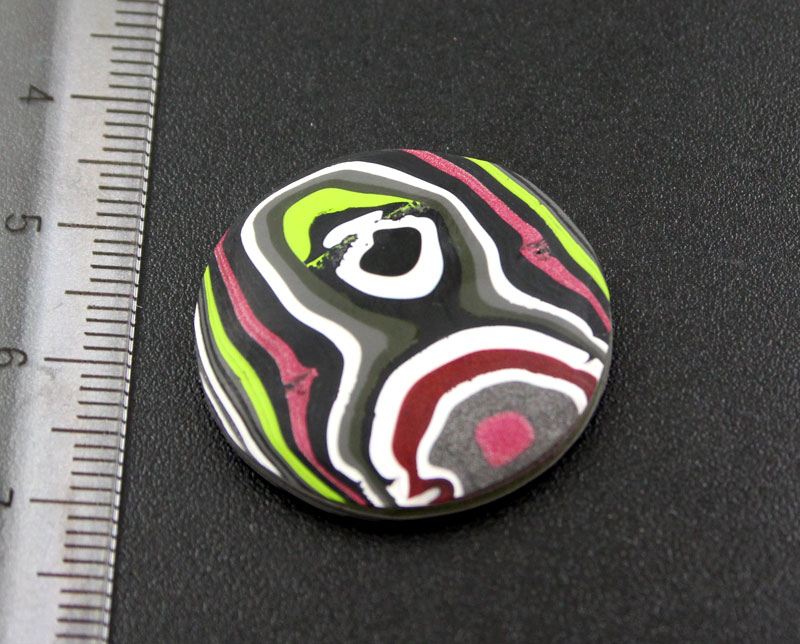 Hand Cut Metallic Pink and Lime Jeep Fordite 