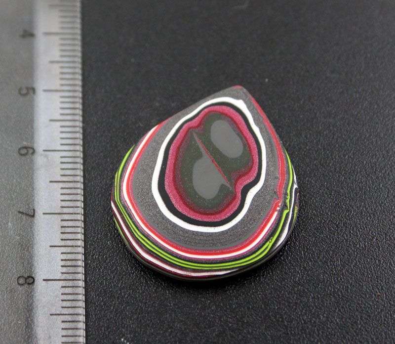 Hand Cut Metallic Pink and Lime Jeep Fordite 