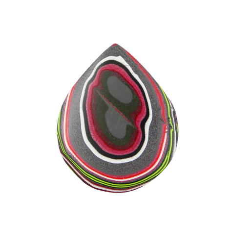 Hand Cut Metallic Pink and Lime Jeep Fordite 