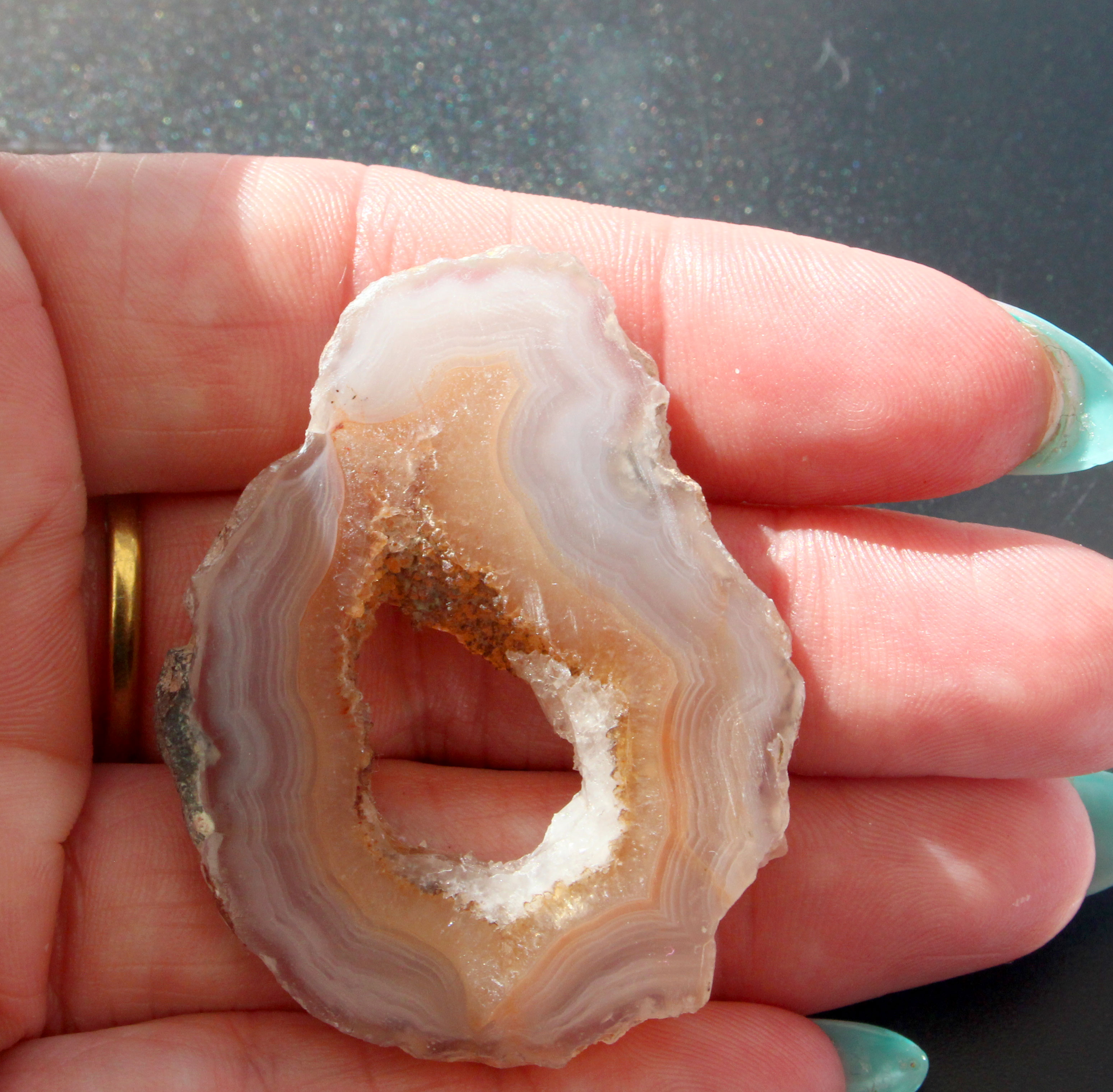 Stunning Large Peach  Laguna Agate