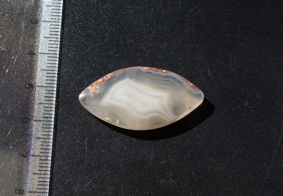 Rare Mexican White Laguna Agate cabochon