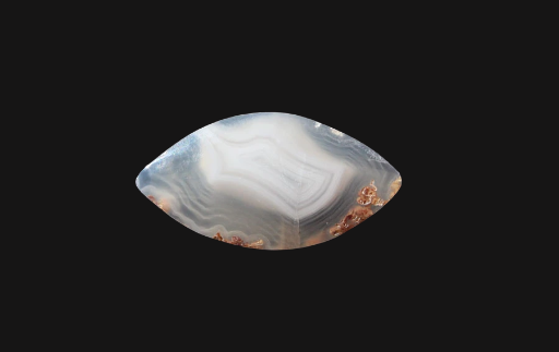 Rare Mexican White Laguna Agate cabochon