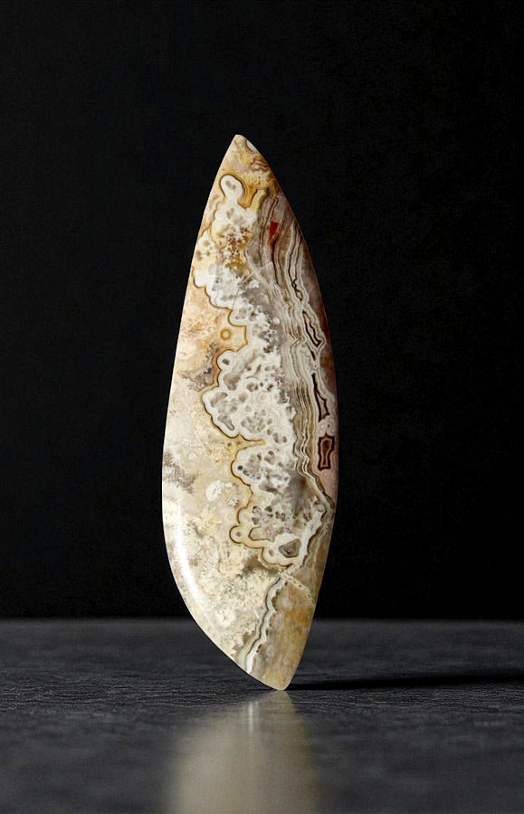 Large Cream Laguna Lace Agate
