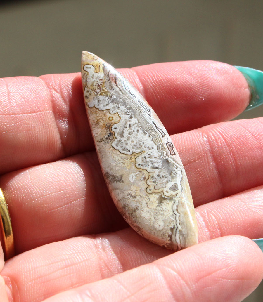 Large Cream Laguna Lace Agate 