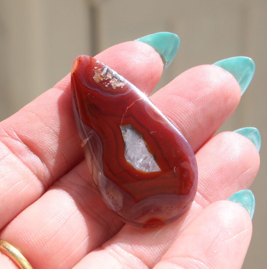Large Red laguna Agate Cabochon 