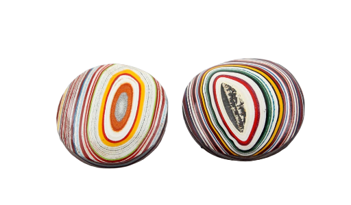   kenworth Fordite Pair of cabochons