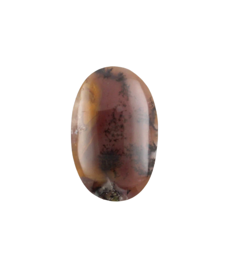 Amethyst Sage Plume Agate  hand cut cabochon