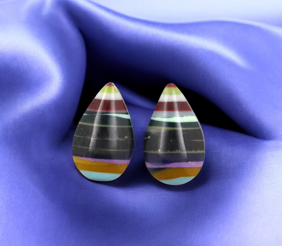 Surfite matched pair of cabochons