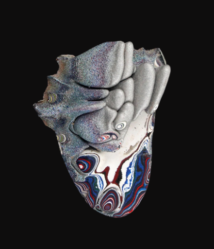 Dragons Scale sulpted hand cut Kenworth Fordite