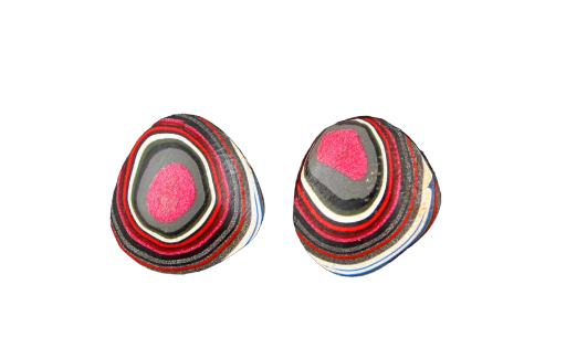 Fordite Pair of cabochons