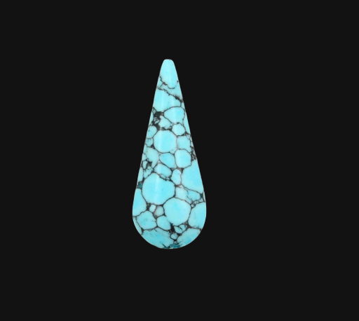 Spiderweb Turquoise hand cut Cabochon