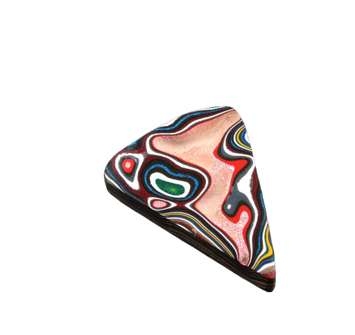  Sculpted pin Glitter hand cut Kenworth Fordite