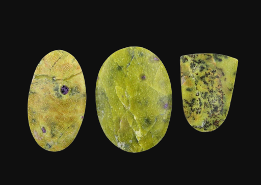 Sale bundle set of 3 student Atlantisite cabochon's