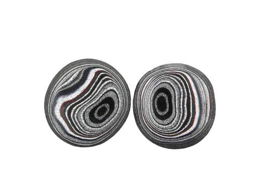 Rare Dagenham Uk  Fordite Pair of cabochons
