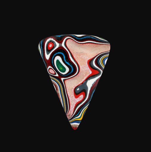 Sculpted pin Glitter hand cut Kenworth Fordite