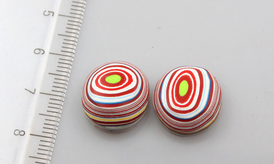 Fordite kenworth Pair of cabochons