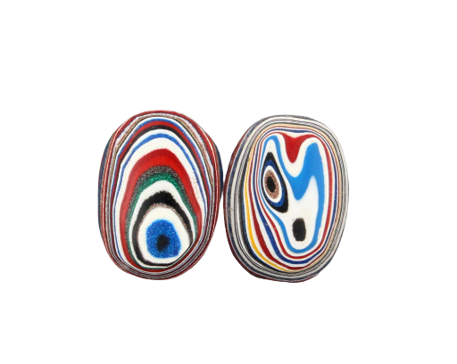 Fordite kenworth Pair of cabochons