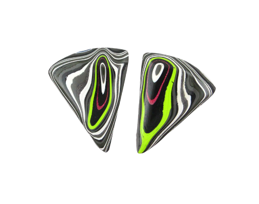  Fordite Jeep Pair of cabochons