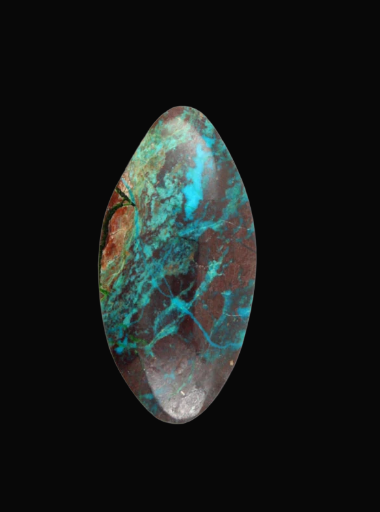 Hand Cut Parrots Wing Chrysocolla Cabochon