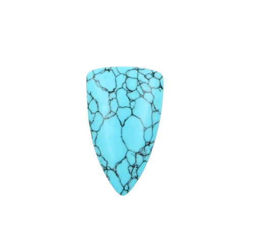 Spiderweb Turquoise hand cut Cabochon
