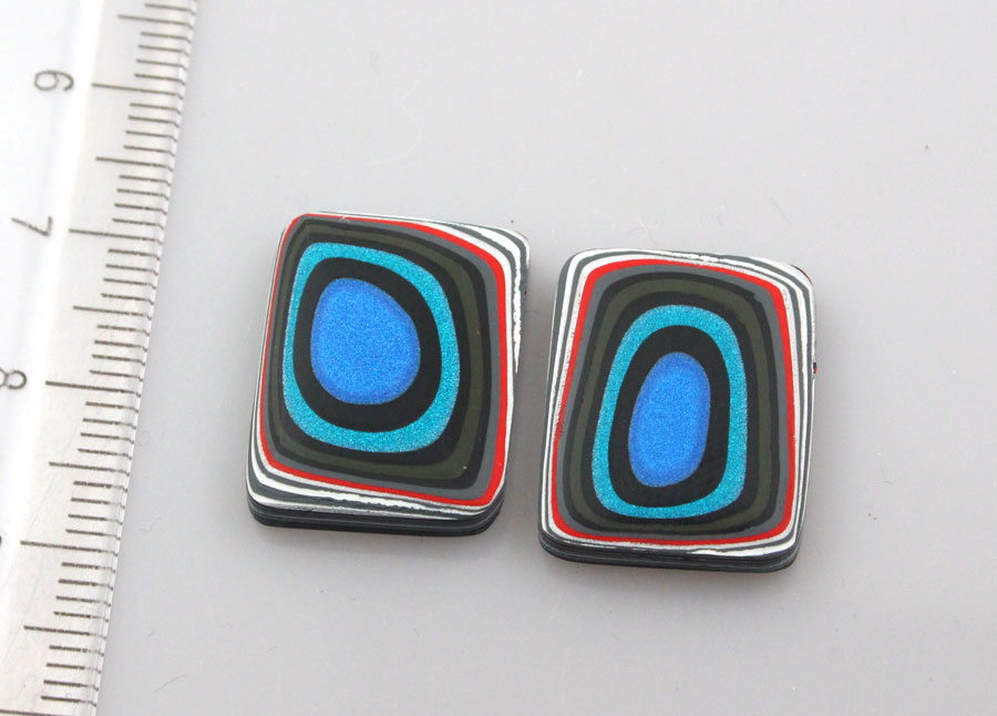 Fordite kenworth Pair of cabochons